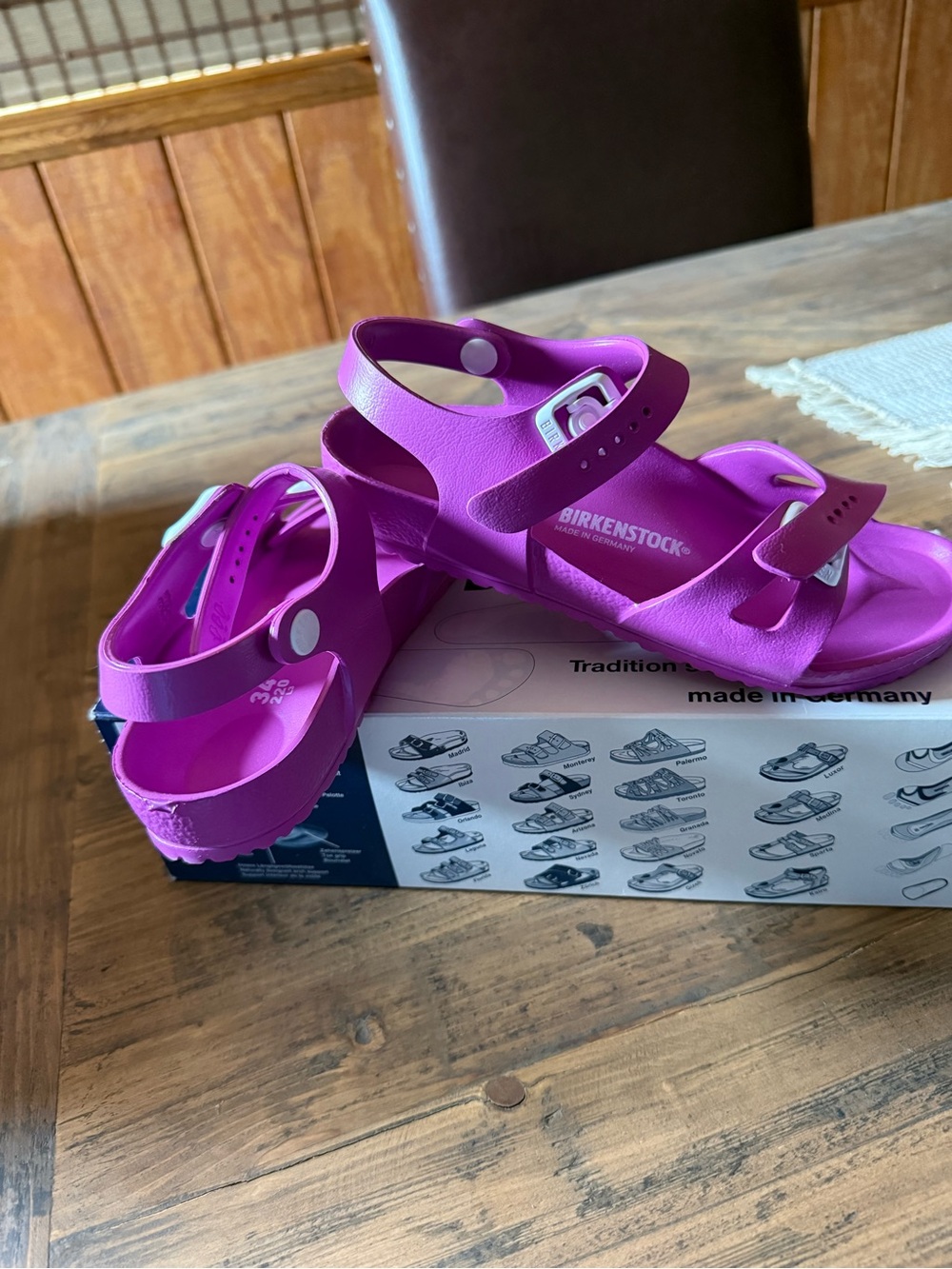 Birkenstock Kids Bright Purple EVA Sandals